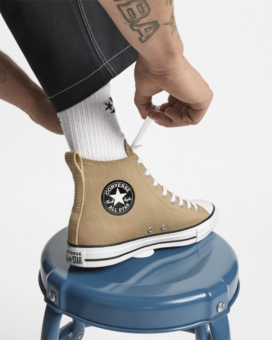 Tenisi Inalti Barbati Converse Chuck Taylor All Star Workwear Kaki Negrii | RO ZOSIR419